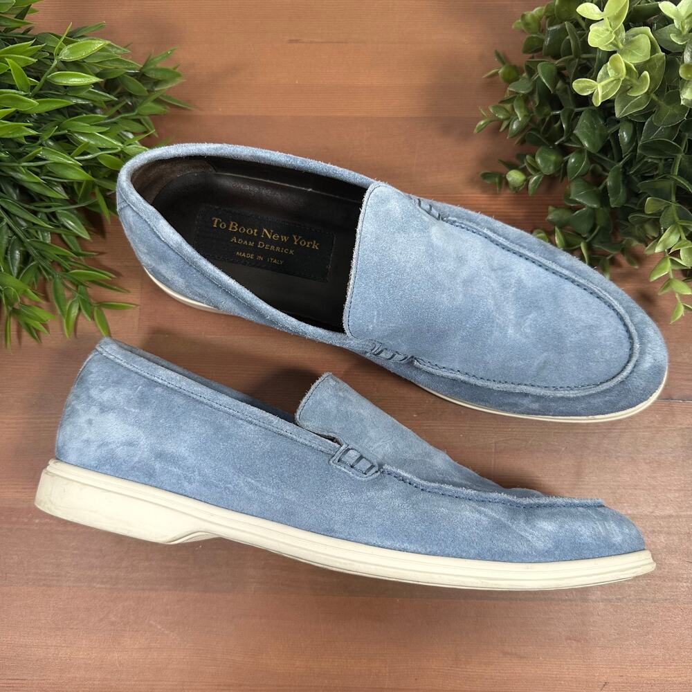 To Boot New York Men's Blue Suede Loafers Size 7.5